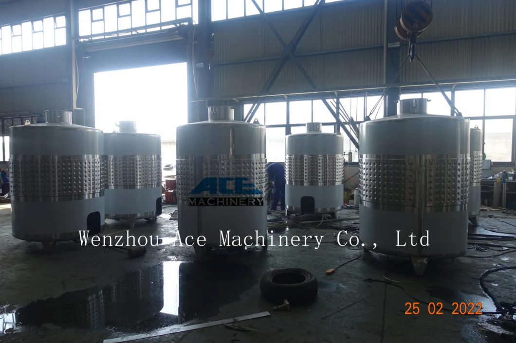 Factory Price Variable Capacity Jacketed Wine Fermentation Stainless Steel Tank 5000L 3000L 10000L