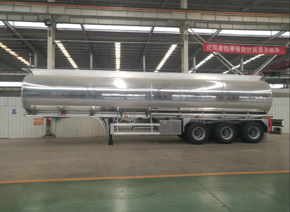 Cheap Used 3/4 Axles Aluminum Alloy Mirror/Steel 40000-50000 Liters Diesel Petrol Gasoline Edible Oil Storage Transport Tank Fuel Tanker Truck Semi Trailer